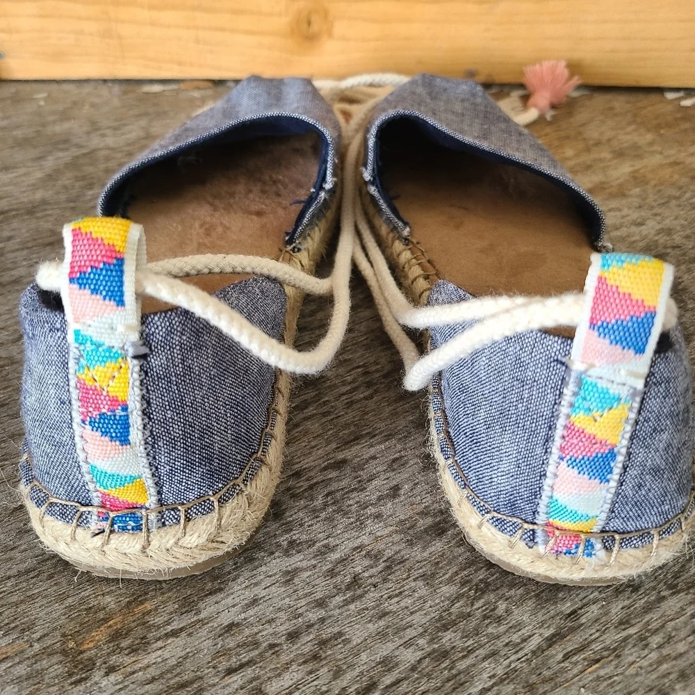 TOMS Katalina Espadrille Ankle Wrap Sandal Size 7.5